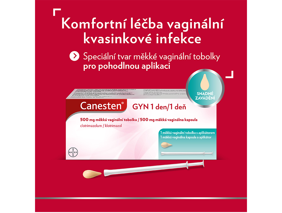 Canesten GYN 1 den měkká vaginální tobolka - komfortní léčba